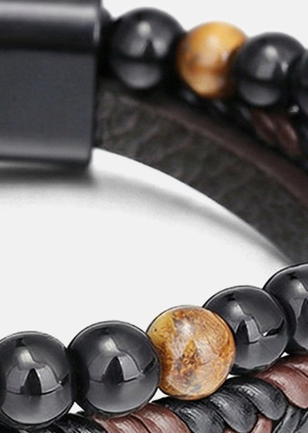 Leren armband Raven Bond