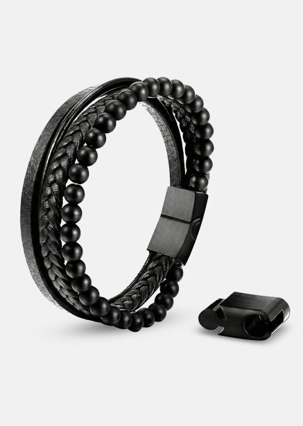 Leren armband Noble Noir