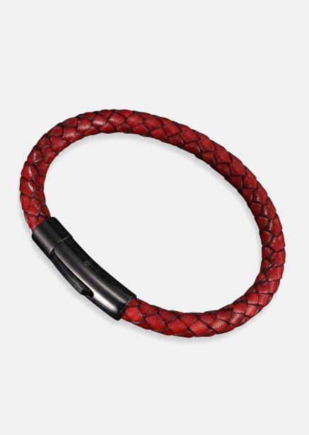 Leren armband Crimson Twine