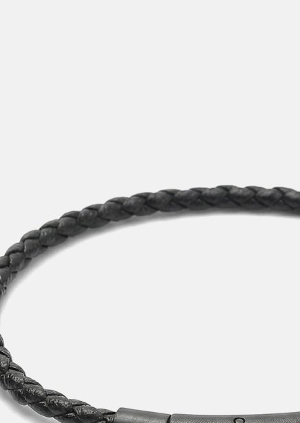 Leren armband Obsidian Loop