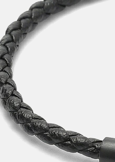 Leren armband Obsidian Loop