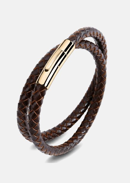 Leren armband Virtue Weave