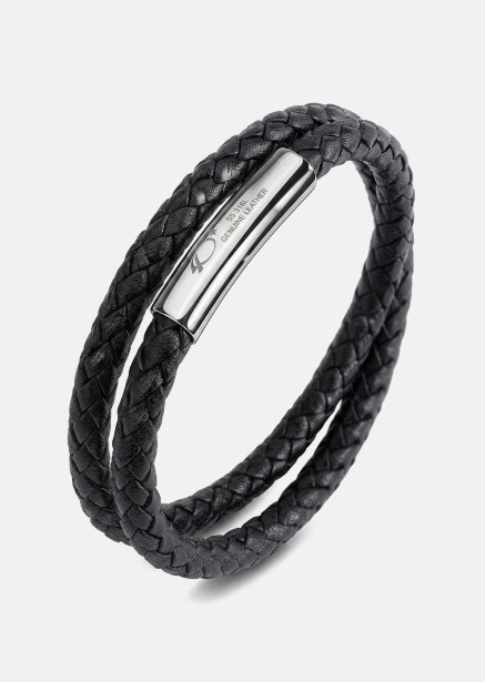 Leren armband Titan Thread