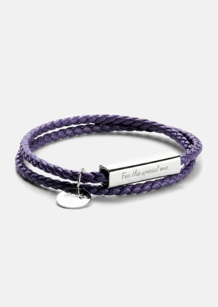 Leren armband Violet Edge
