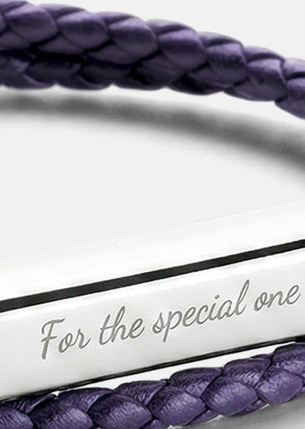 Leren armband Violet Edge