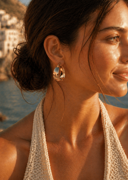 Celeste Oorbel - 18k Verguld