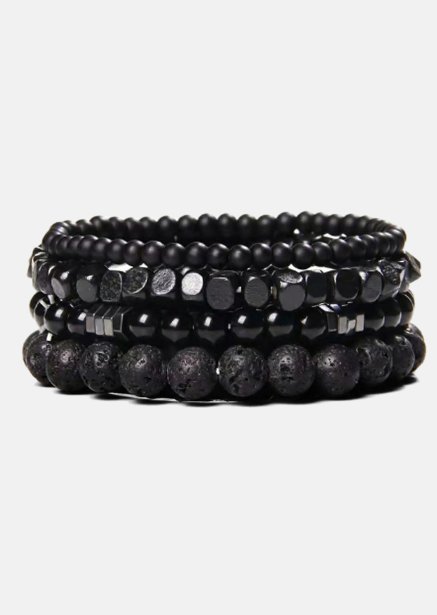 Kralenarmband Obsidian Pulse