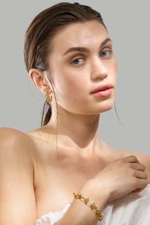 Oorbel Twist of Gold- 18k Verguld