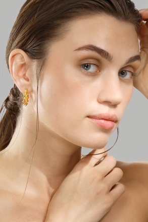 Oorbel Twist of Gold- 18k Verguld