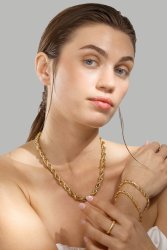 Armband Tresse - 18k Verguld