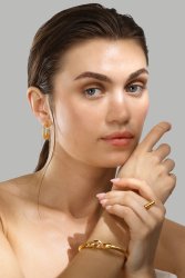 Armband Twistad Elegans - 18k Verguld