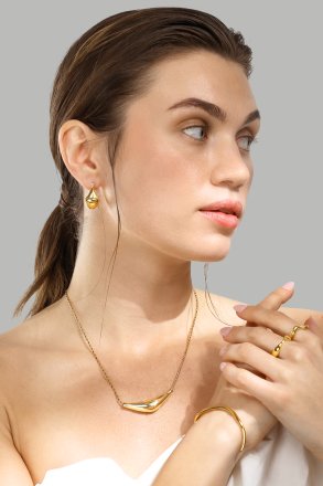 Oorbellen Glow Hoop – 18k Verguld