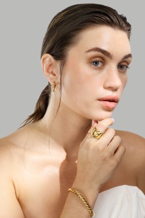 Oorbellen Twisted Heart – 18k Verguld