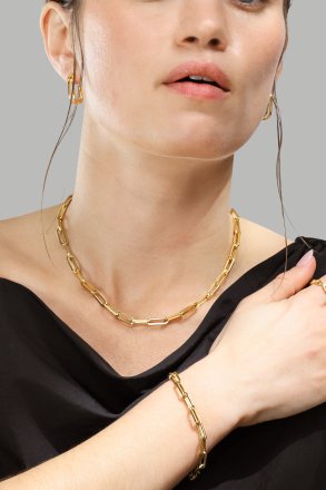 Oorbellen Loop Duo – 18k Verguld