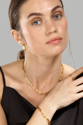 Oorbellen Loop Duo – 18k Verguld