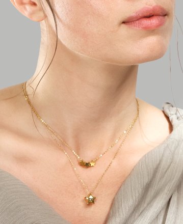 Ketting Stjärntrio – 18k Verguld