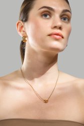 Oorbel Bold Curve - 18k Verguld
