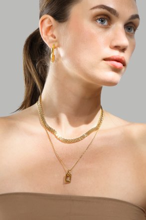 Oorbellen Bold Curve – 18k Verguld