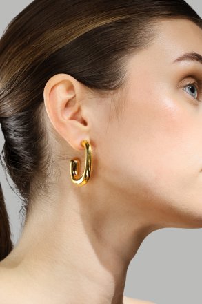 Oorbel Elegant Curve - 18k Verguld