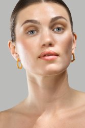 Oorbel Golden Flow- 18k Verguld
