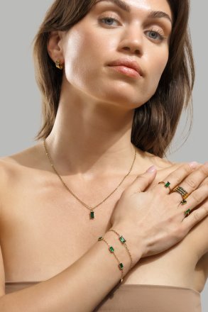 Ring Green Lumière - Verguld met 18k goud