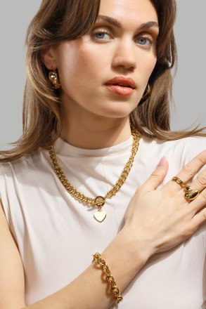 Luxe Circle Charm Necklace - 18k Verguld