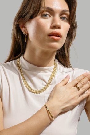 Ring Plain Link - 18k Verguld