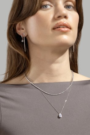 Ketting Luna Teardrop - Verzilverd
