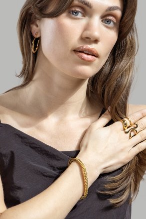 Oorbel Waves - 18k Verguld
