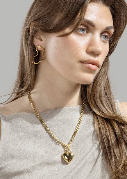 Fluid Glow Oorbel - 18k Verguld