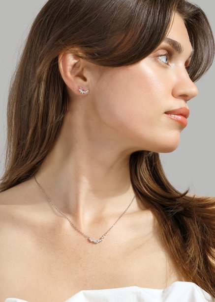 Oorbellen Leaf Studs - Verzilverd