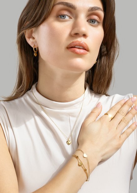 Oorbel Heart Hug Hoops - 18k Verguld