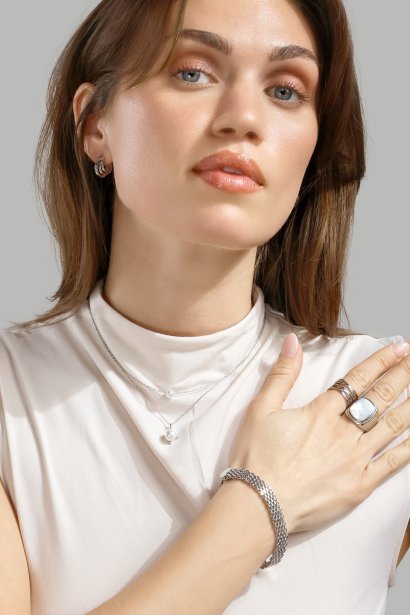 Armband Glowline- Verzilverd