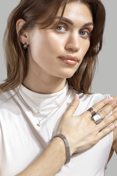 Ring Blanche - Verzilverd