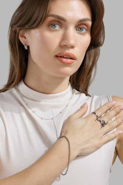 Ring Bold Drops - Verzilverd