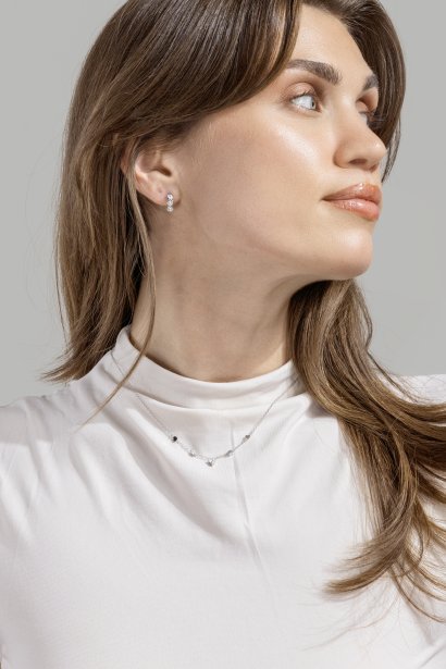Oorbel Heart Hoops - Verzilverd