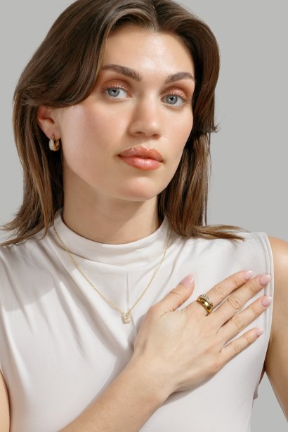 Ketting Initial Letters A-N – 18k Verguld
