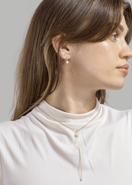 Lacona Oorbel - 18k Verguld