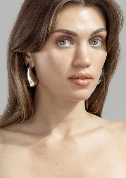 Oorbel Liquid Glow - Verzilverd