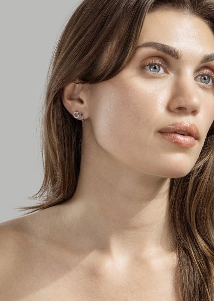 Oorbellen Prism Halo - Silverplated