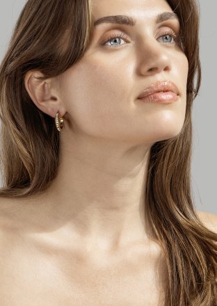 Oorbel CrystalGlow - 18k Verguld