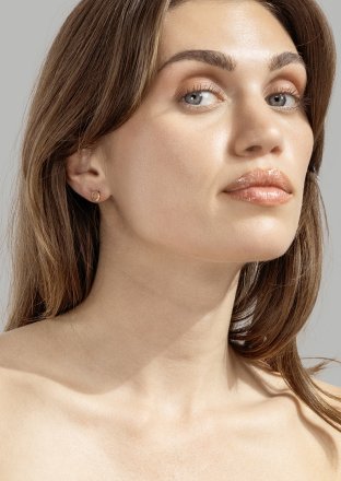 Oorbellen Prism Halo - 18k Verguld