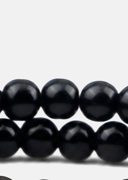 Kralenarmband Obsidian Halo