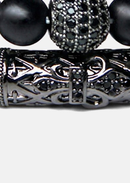 Kralenarmband Obsidian Crown