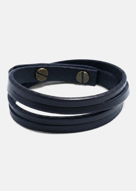 Leren armband Ebon Twist