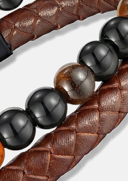Leren armband Legacy Weave