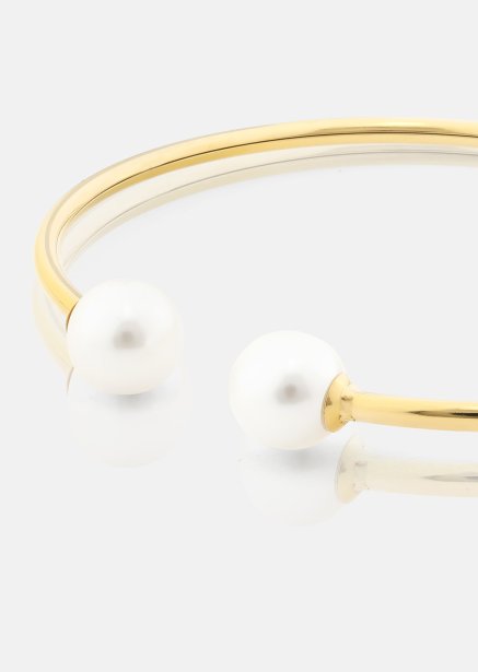 Pearl End Cuff Bracelet - 18k Verguld