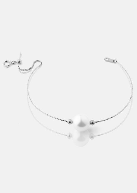 Armband Pearl Aura - Verzilverd