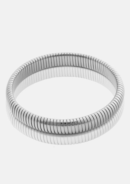 Armband Sculpted Coil - Verzilverd