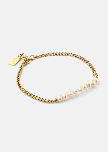 Armband Golden Pearl Chain - 18k Verguld
